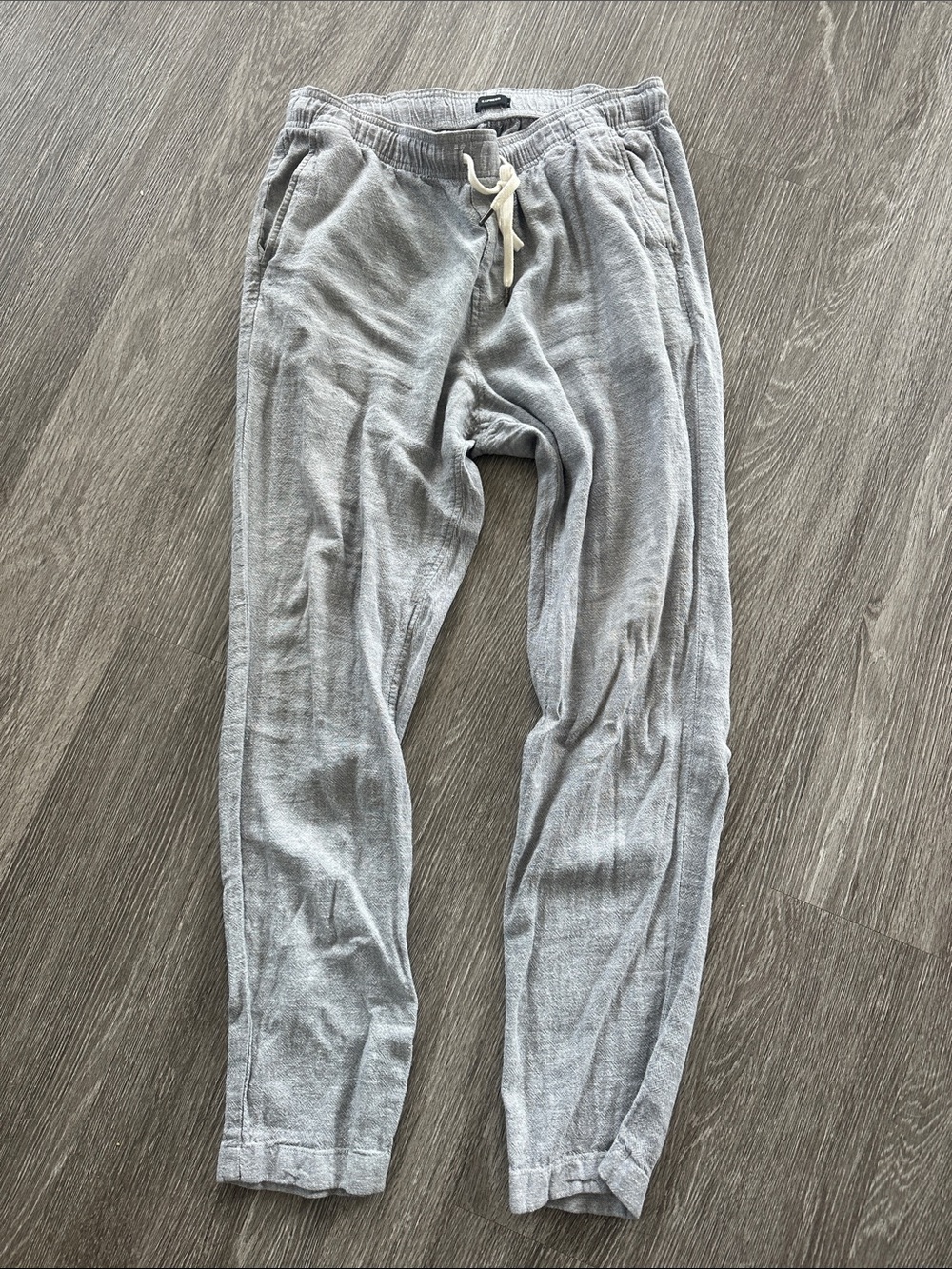 Express Men's Heather Gray Sweatpants with Drawstring